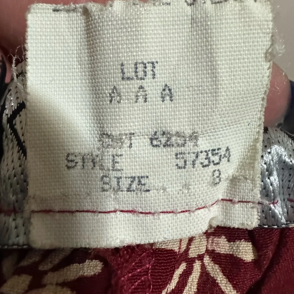 Womens Karen Kane Red And Blue Floral Skirt Size 8 Made In USA